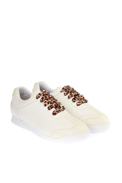 Women's White Crocodile Sneakers