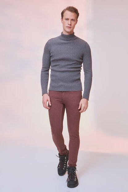 Men's Pocket Claret Red Pants
