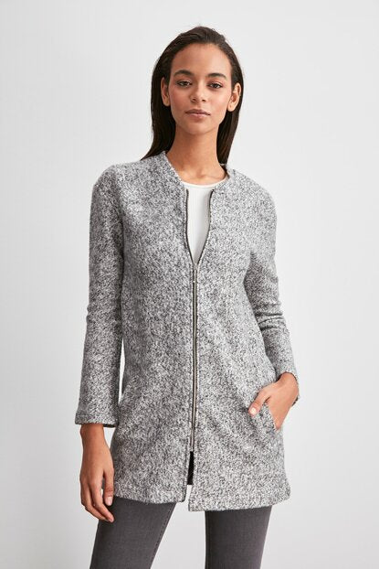 Women's Zipped Grey Jacket