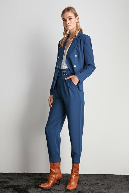 Women's Buckle Blue Pants