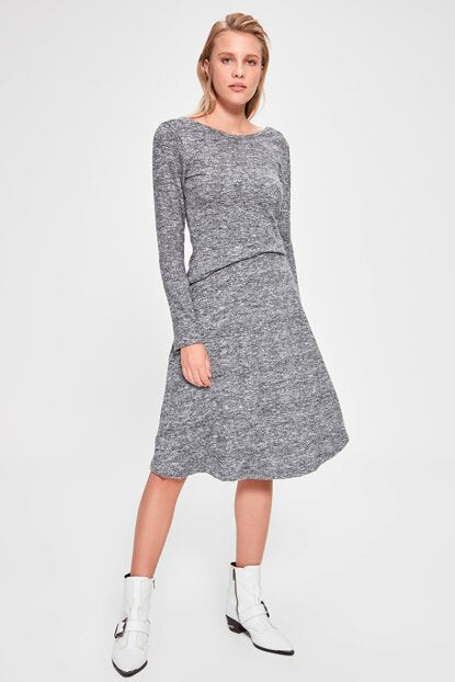 Women's Grey Midi Skirt