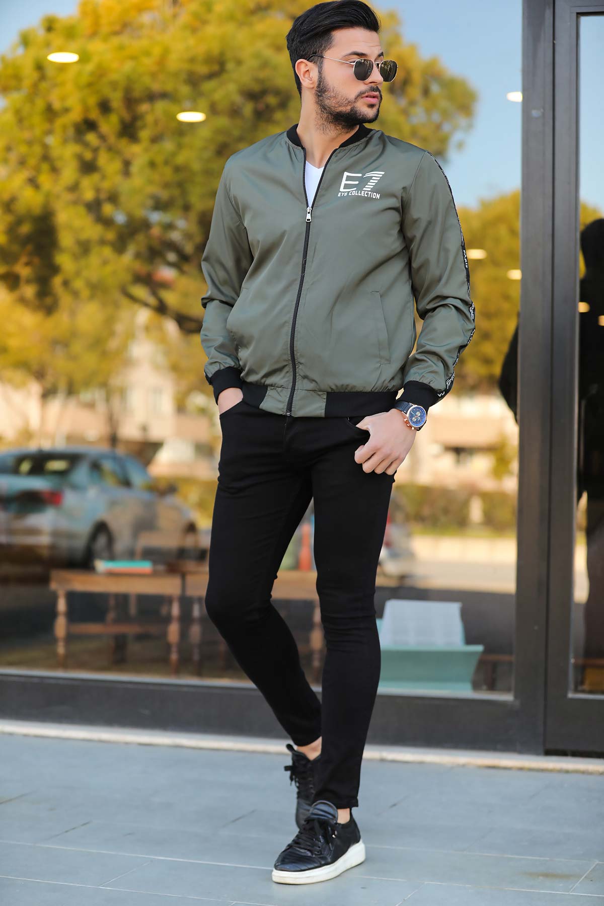 Men's Pocket Black Pants