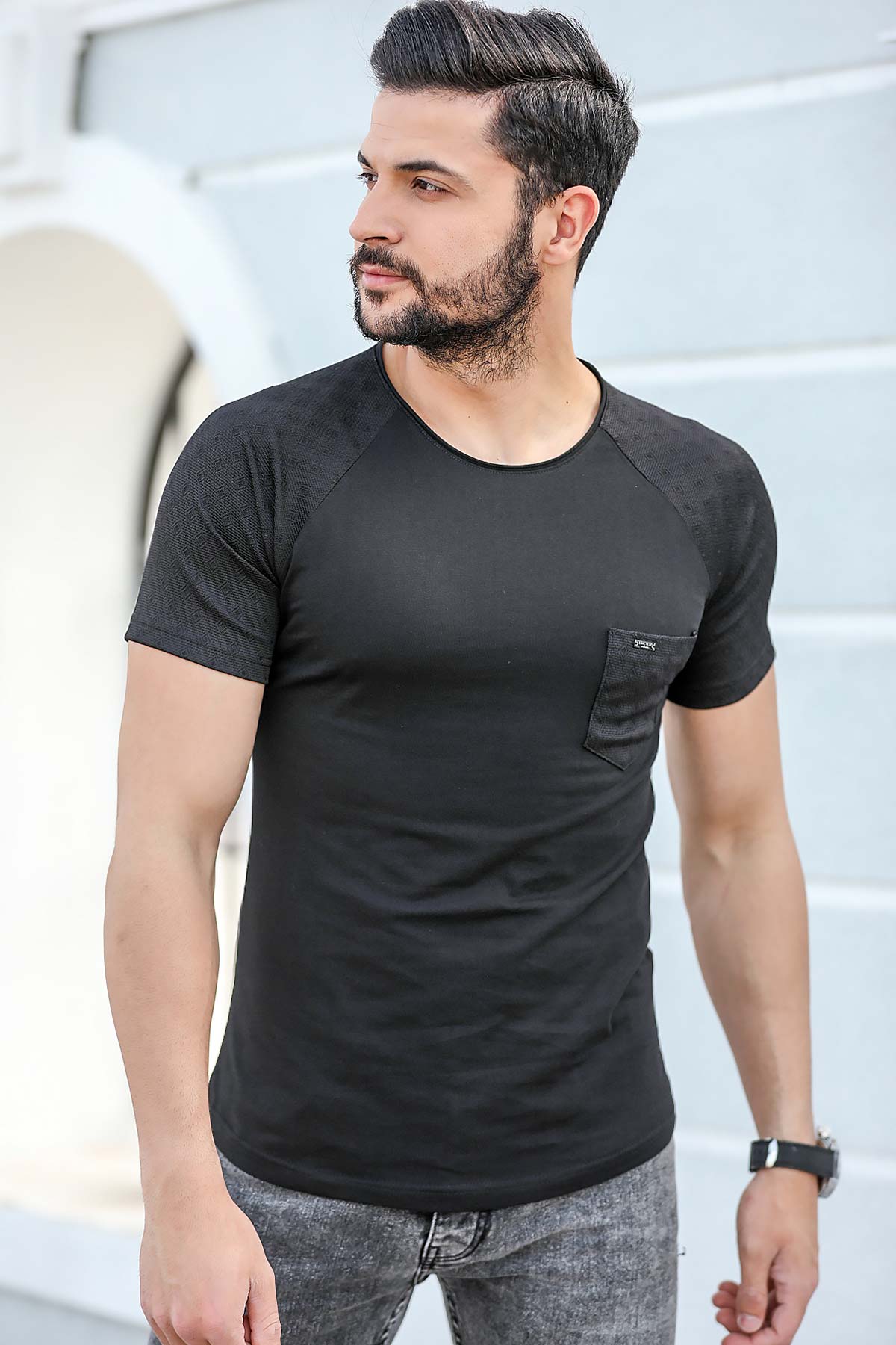 Men's Pocket Black T-shirt