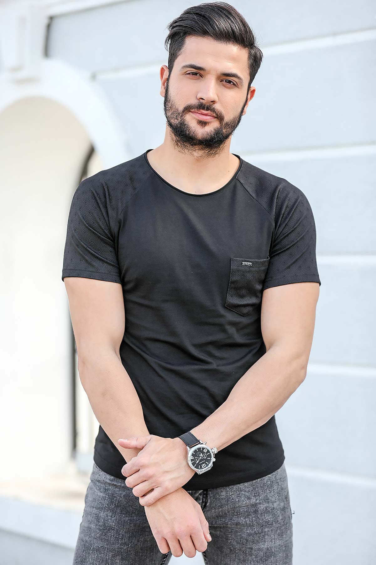 Men's Pocket Black T-shirt