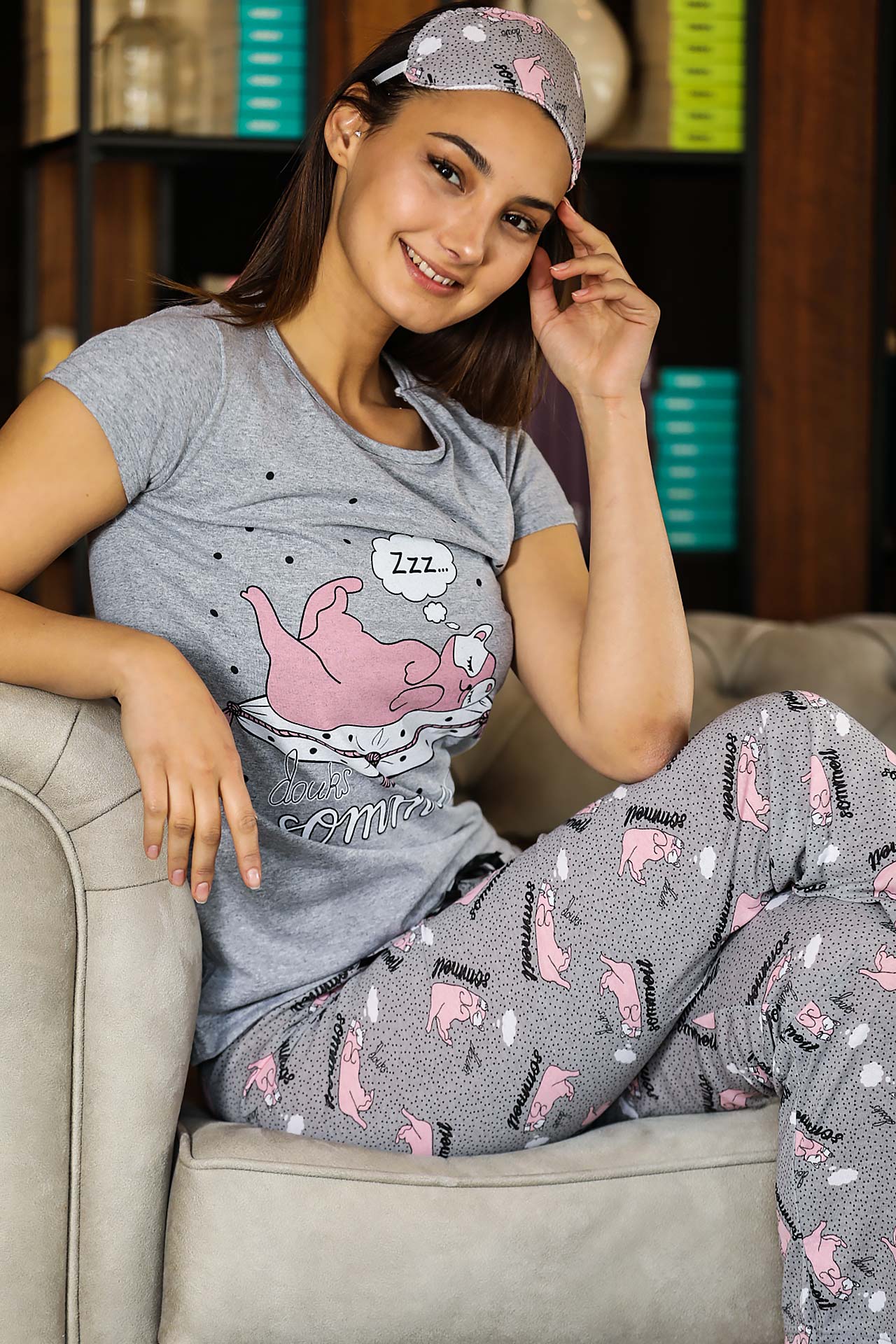 Women's Patterned Pajama Set