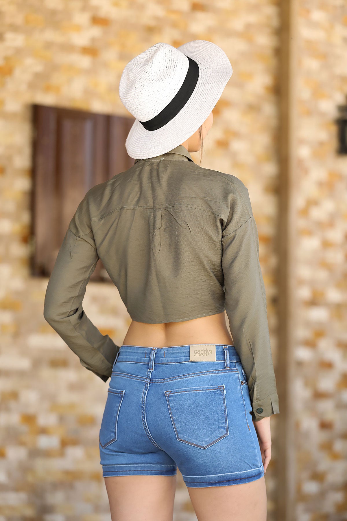 Women's Ripped Blue Denim Shorts