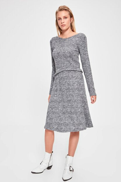 Women's Grey Midi Skirt