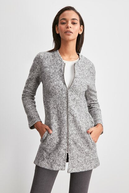 Women's Zipped Grey Jacket