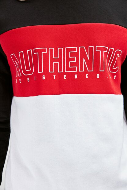 Men's Hooded Long Sleeves Printed Sweatshirt