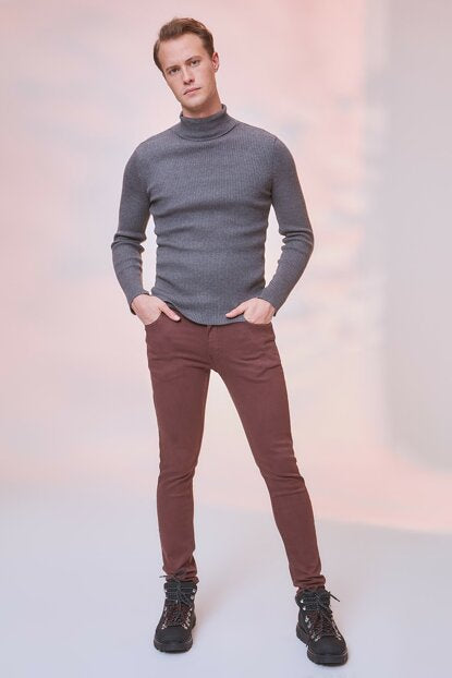 Men's Pocket Claret Red Pants