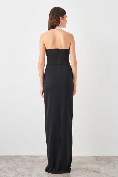 Women's Color Block Evening Dress