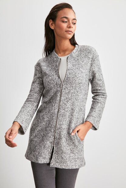 Women's Zipped Grey Jacket