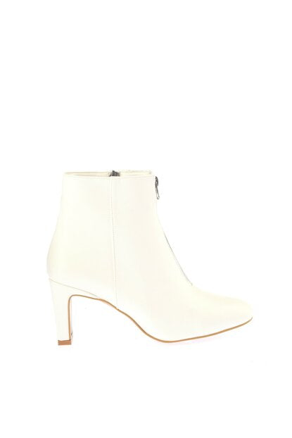 Women's White Heeled Boots