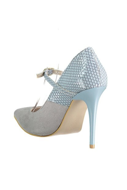 Women's Grey Suede Stiletto Shoes