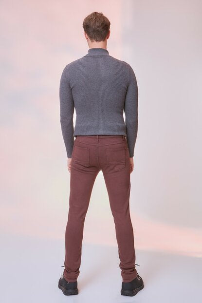 Men's Pocket Claret Red Pants