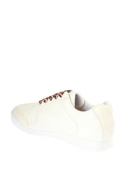 Women's White Crocodile Sneakers