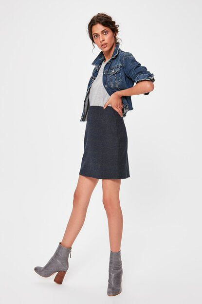 Women's Navy Blue Mini Skirt