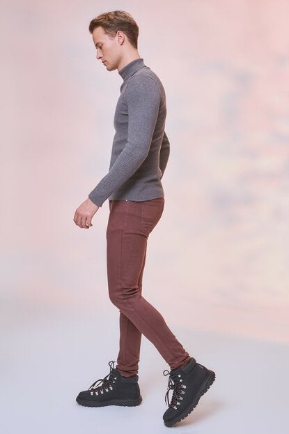 Men's Pocket Claret Red Pants