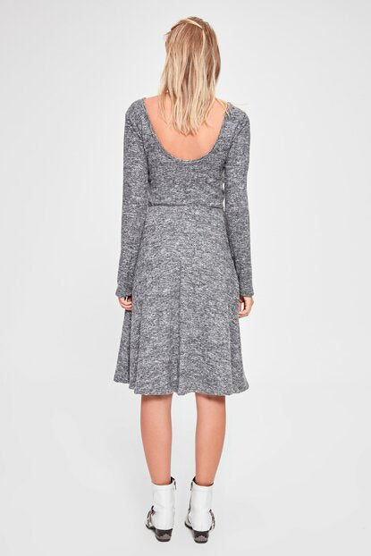 Women's Grey Midi Skirt