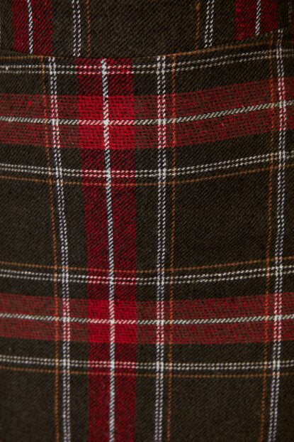 Women's Plaid Khaki Short Skirt