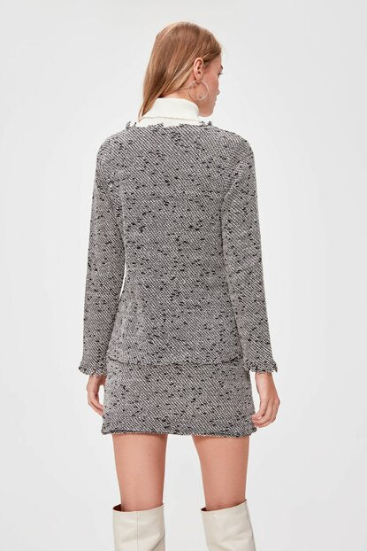 Women's Grey Tweed Jacket