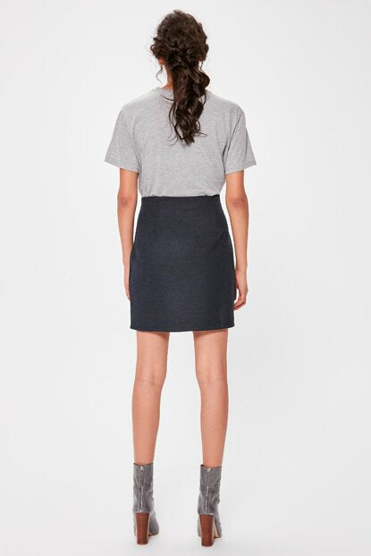 Women's Navy Blue Mini Skirt