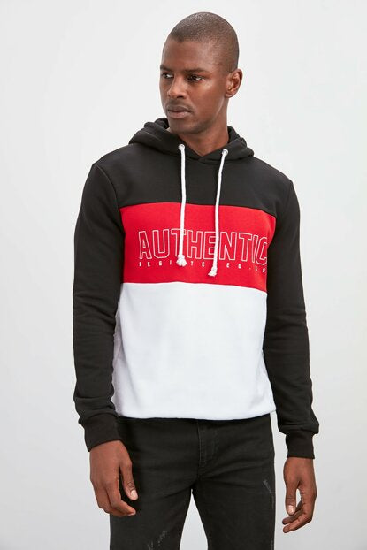 Men's Hooded Long Sleeves Printed Sweatshirt