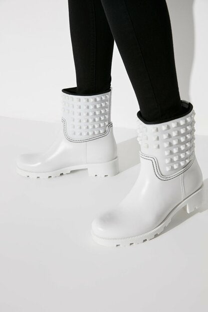 Women's White Rain Boots