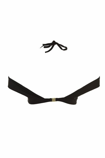 Women's Black Low-Shoulder Bikini Bra