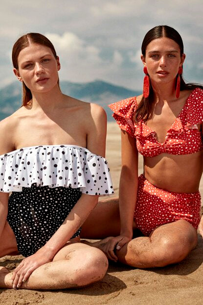 Women's Collar Detail Cinnamon Bikini Bra