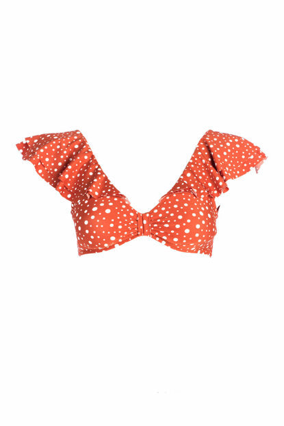 Women's Collar Detail Cinnamon Bikini Bra
