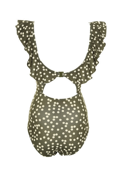 Women's Off Shoulders Polka-dot Swimwear