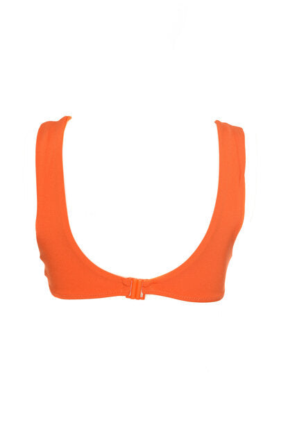 Women's Thick Strappy Orange Bikini Bra