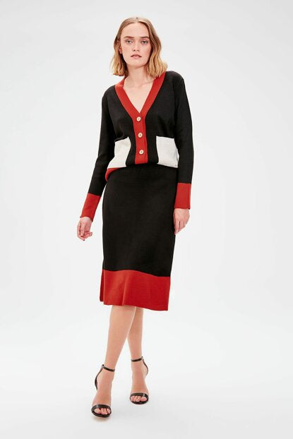 Women's Black Tricot Skirt