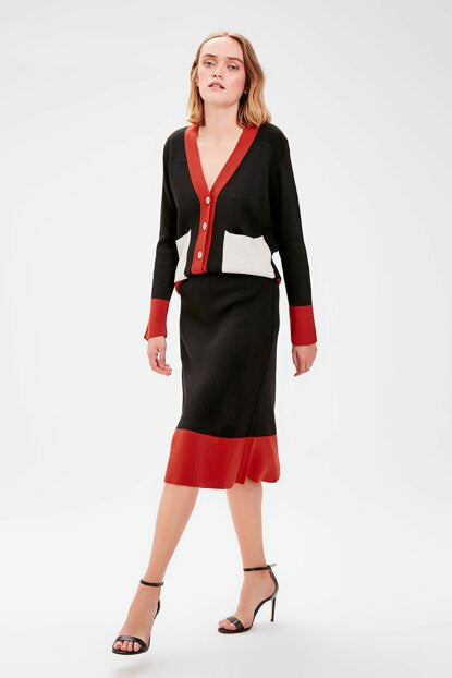 Women's Black Tricot Skirt