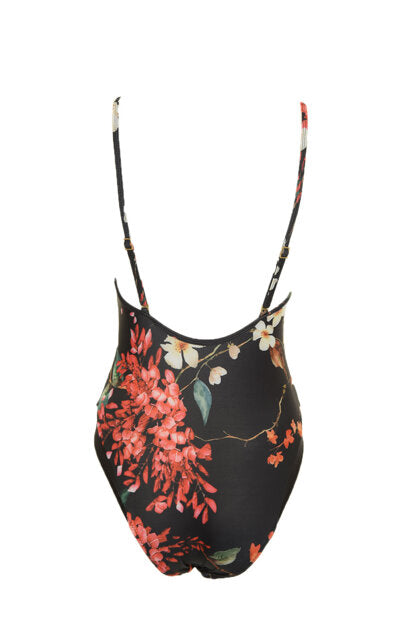 Women's Tulle Detail Patterned Swimwear