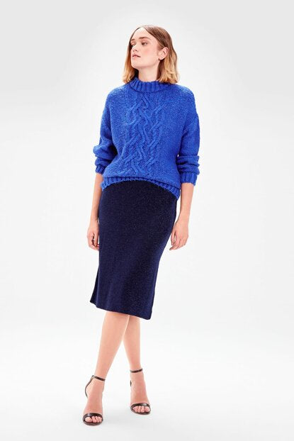 Women's Glitter Indigo Tricot Skirt