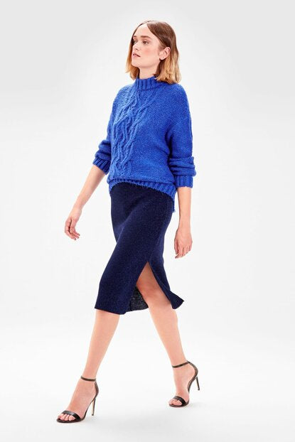 Women's Glitter Indigo Tricot Skirt