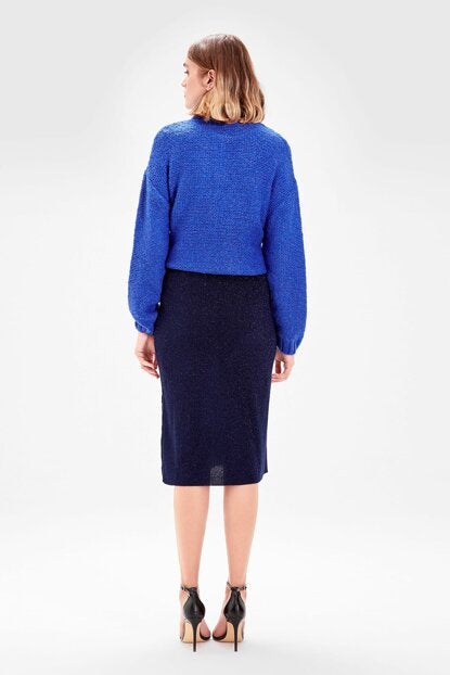 Women's Glitter Indigo Tricot Skirt