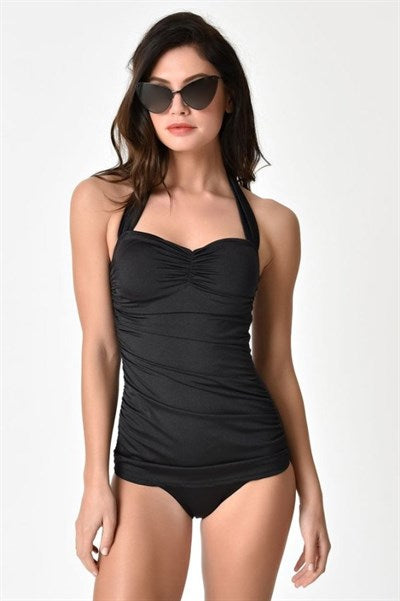 Women's Stylish Black Slimming Swimwear