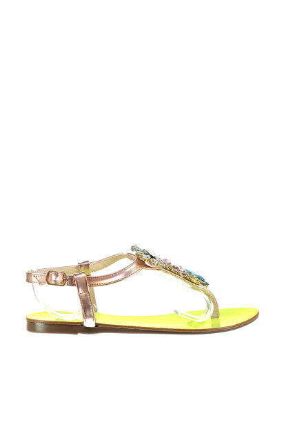 Women's Floral Detail Rose Sandals