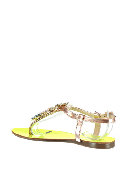 Women's Floral Detail Rose Sandals