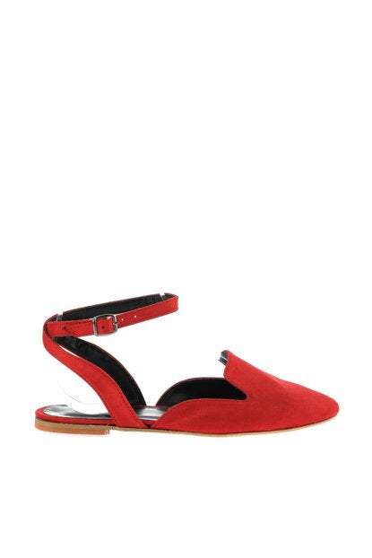 Women's Red Suede Babette