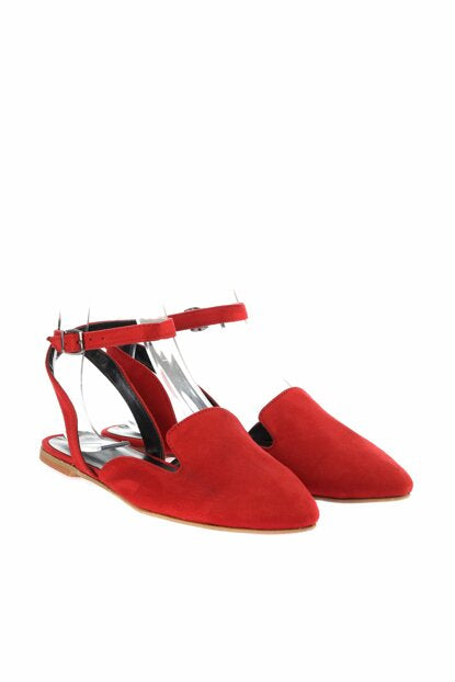 Women's Red Suede Babette