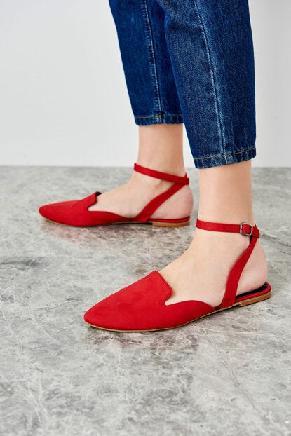 Women's Red Suede Babette