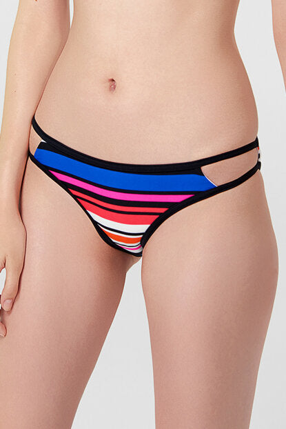 Women's Multicolor Striped Bikini Briefs