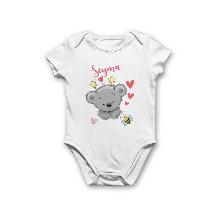 Baby's Printed White Bodysuit