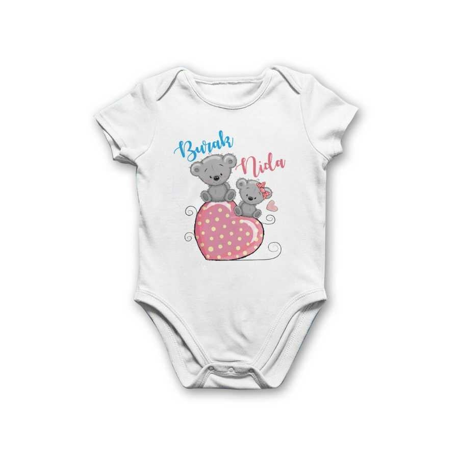 Baby's Printed White Bodysuit