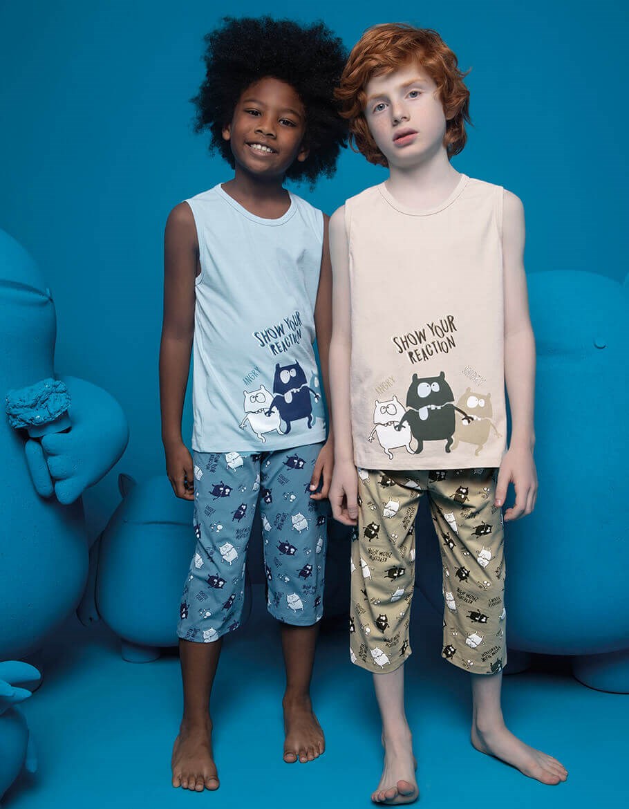 Boy's Printed Pajama Set