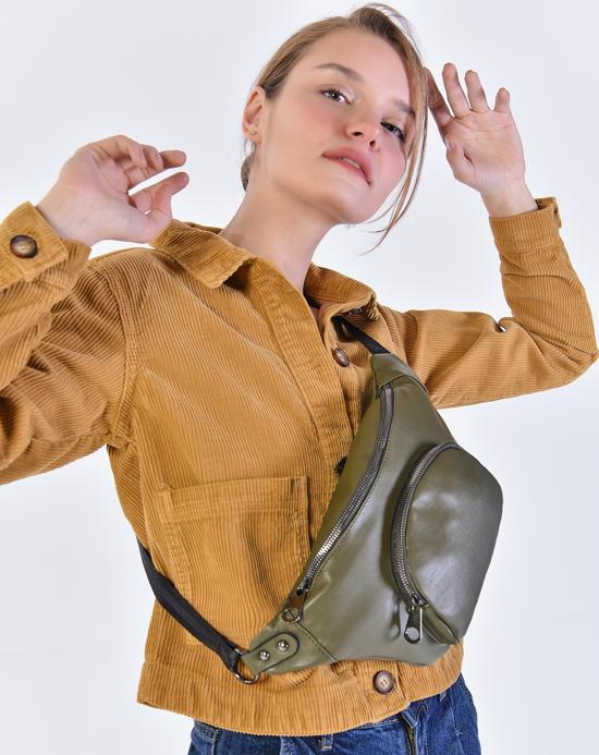 Women's Khaki Waist Bag